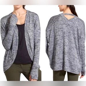 ATHLETA Pose Wrap Cardigan Gray Heather Size XS V-Back 
Great Condition
